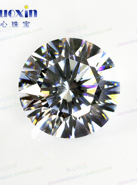 9A十六心十六箭锆石裸石戒面主石 进口白色圆形人造宝石CZ仿钻石