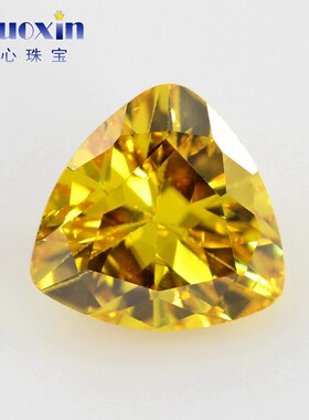 肥三角金黄色锆石裸石戒面