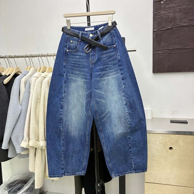 欧货2026早春高腰显瘦复古弯刀裤牛仔裤女宽松休闲阔腿长裤68062,女装/女士精品,牛仔裤,淘宝优惠券,粉丝福利购,淘宝优惠卷