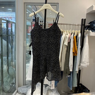 吊带连衣裙女5515 百搭休闲韩系波点不规则无袖 2026春夏新款 时尚