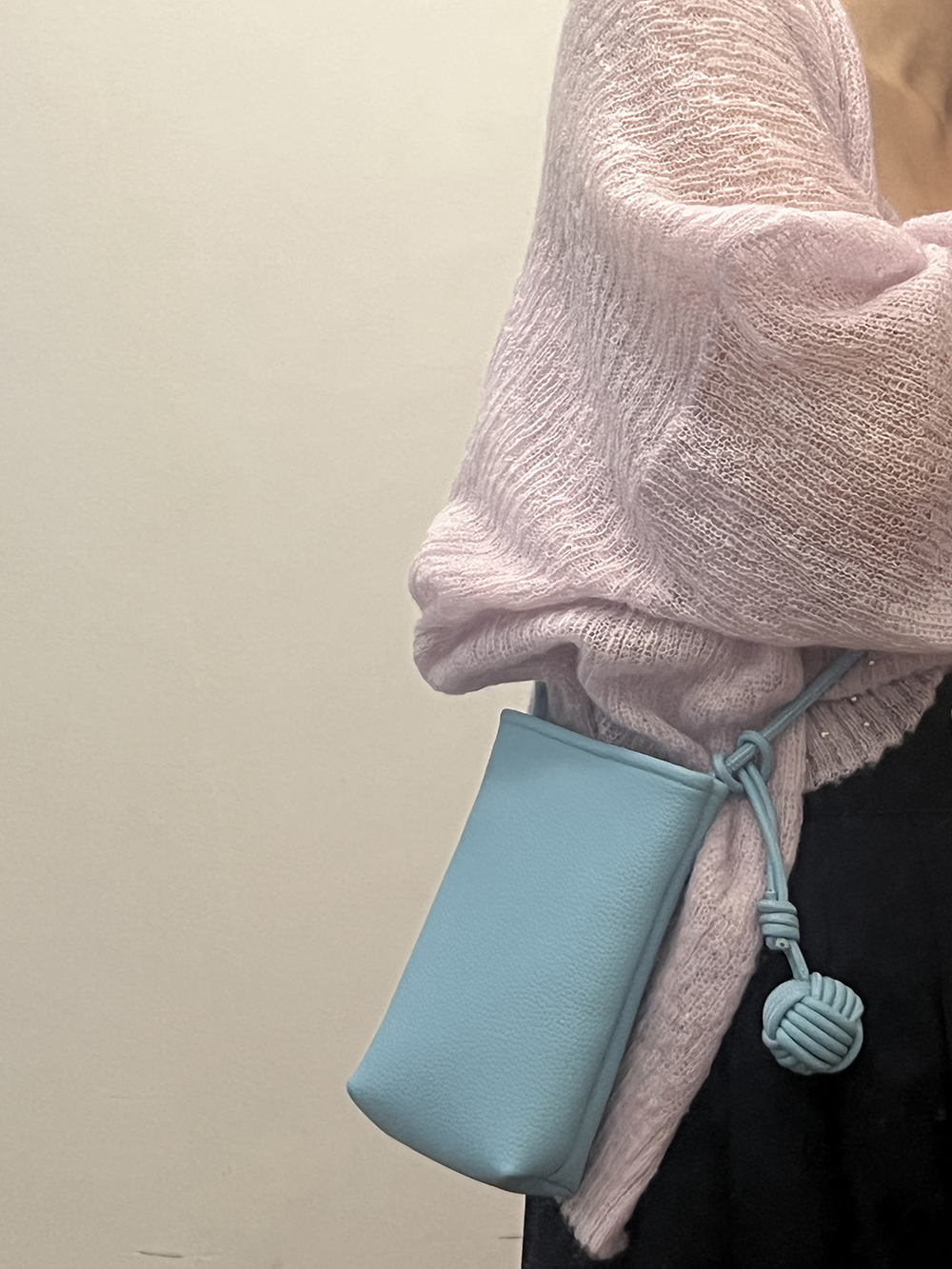 编织球竖版手机包小包斜挎单肩