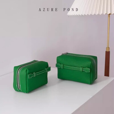 迷致高级感头层皮软糯收纳化妆包