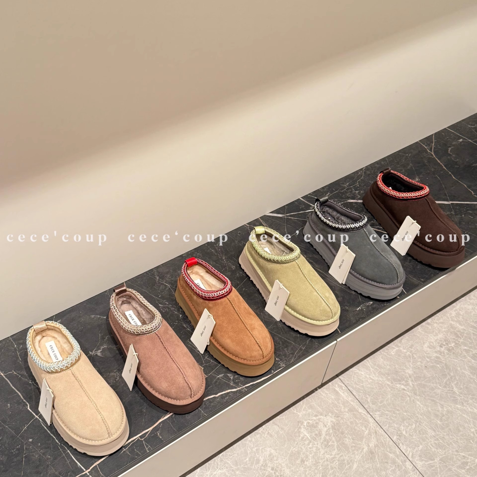 皮毛一体民族风厚底雪地靴