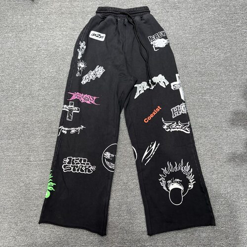 街头风Hellstar Studios Sports Gel  纯棉高街风休闲运动长裤