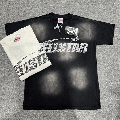 HellStar Studios Tee 裂纹字母印花休闲短袖T恤