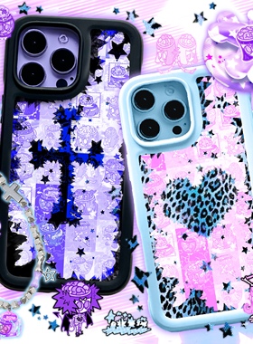 逃生原创*小骷×Nafafa*手机壳链支架梦幻暗黑辣妹magesafe磁吸IMD双层iphone17华为16promax14plus苹果15pro