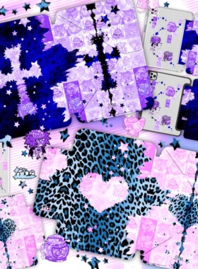 逃生原创*小骷×Nafafa*iPad保护壳2025梦幻暗黑辣妹磁吸平板华为pro11笔槽air6苹果13寸防弯摔12.9mini三Y折