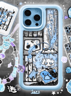 逃生原创小骷*种子容器*手机壳卡套暗黑蓝植物magesafe磁吸IMD双层iphone17air华为16promax14plus苹果15pro