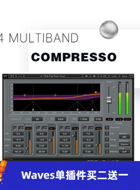 WAVES 16 C4 Multiband Compresso多段压缩器插件混音效果器