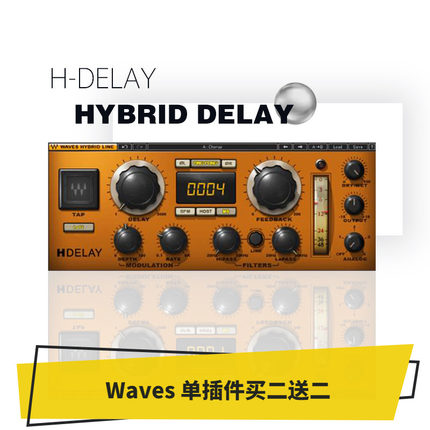 WAVES16 H-Delay Hybrid Delay 混响与延迟AU编曲录音效果器插件