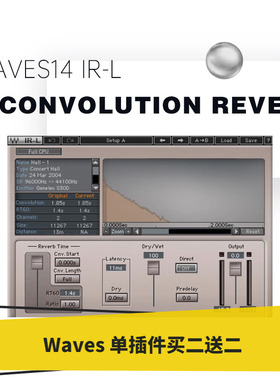 WAVES16 IR-L Convolution Reverb 混响插件pro tools效果器
