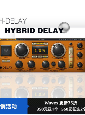 WAVES16 H-Delay Hybrid Delay 混响与延迟AU编曲录音效果器插件