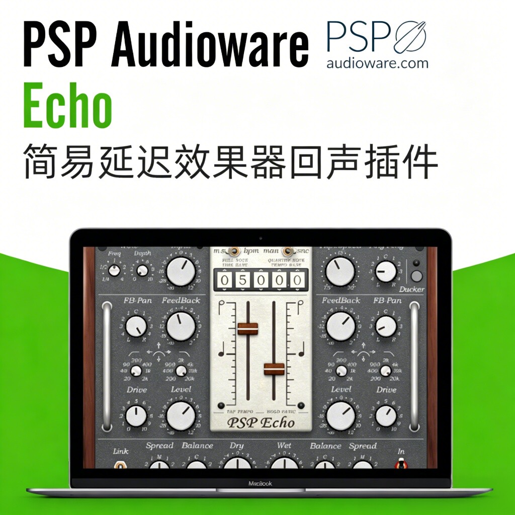 PSP AUDIOWARE Echo 简易延迟效果器插件 回声插件