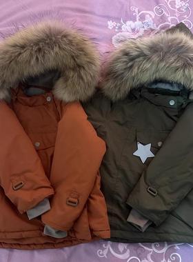 定制整皮miniatu大鹅毛领帽条真毛领子mat毛领单卖貉子毛领精灵帽