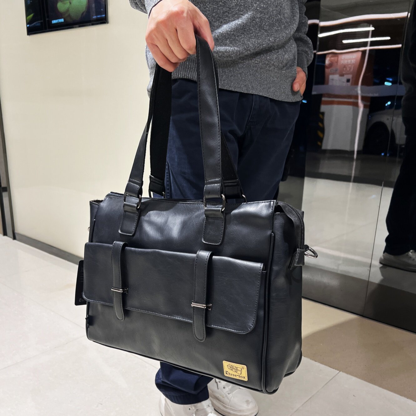 青年男士16寸电脑托特包手提大包