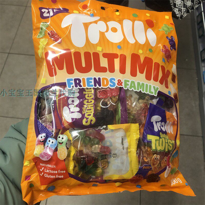 2袋荷兰直邮包邮包税Trolli Multi mix美味迷你单独小袋包装软糖
