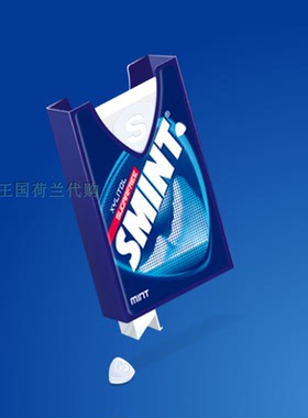 4袋荷兰直邮包邮包税Smint Mints 清爽无糖薄荷糖携带方便一袋2盒