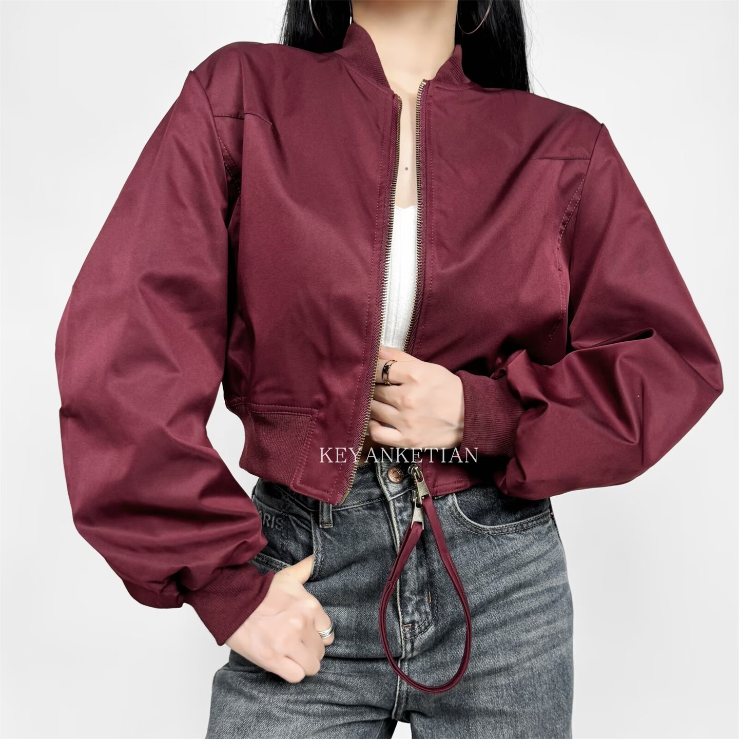 美式经典立领棒球服夹克短款外套