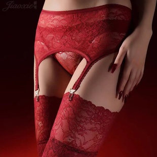 马油包臀裙女装大佬反串可拆分体吊带袜伪娘蕾丝长筒丝袜男娘套装