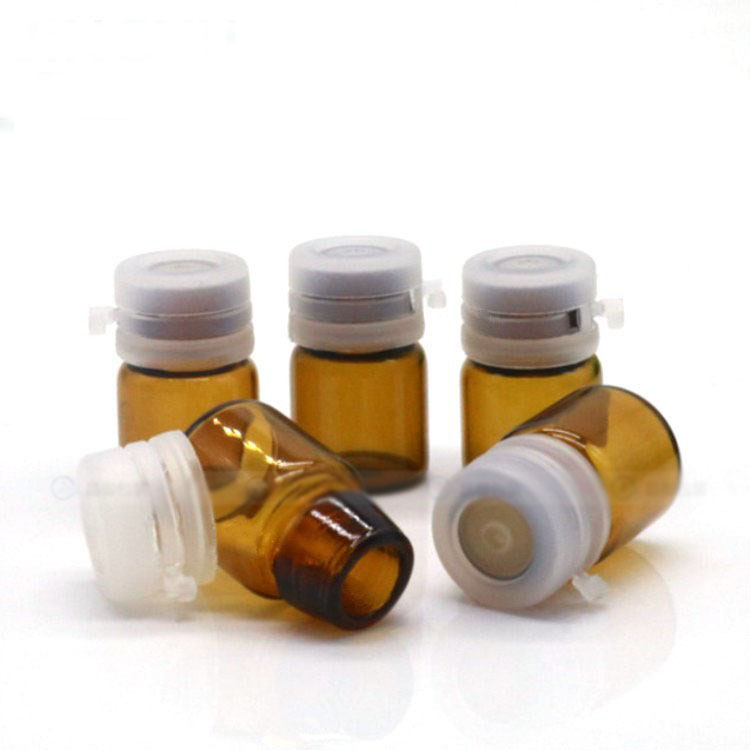 1ml棕色C型锁口瓶1ml精油瓶 锁口精油瓶 小精油瓶 C型锁口精油瓶
