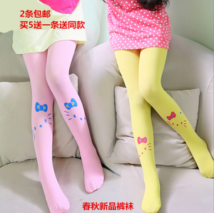 春秋女宝宝袜芭蕾舞蹈连裤袜带图案儿童连袜裤多色儿童打底袜子