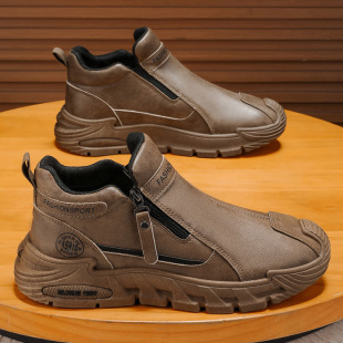 秋季 鞋 高帮劳保鞋 休闲运动防滑耐磨工装 短靴休闲马丁靴男 男士 男鞋