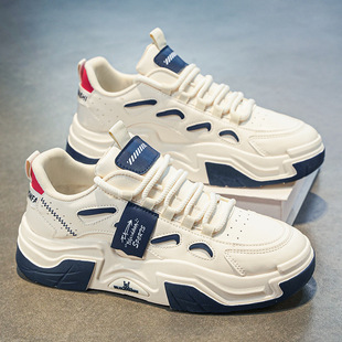 男鞋 老爹潮鞋 透气小白鞋 休闲板鞋 子男潮流百搭厚底运动鞋 2024秋季