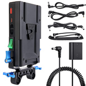 V口电池扣挂板15mm管夹齿轮供电适用索尼A7M3 A7M4假电池盒FZ100