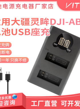 适用灵眸AB1电池双充电器