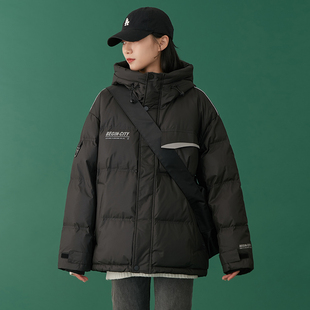 学生外套小个子时尚 轻盈软糯短款 白色黑色羽绒服女 冬装 2023年新款