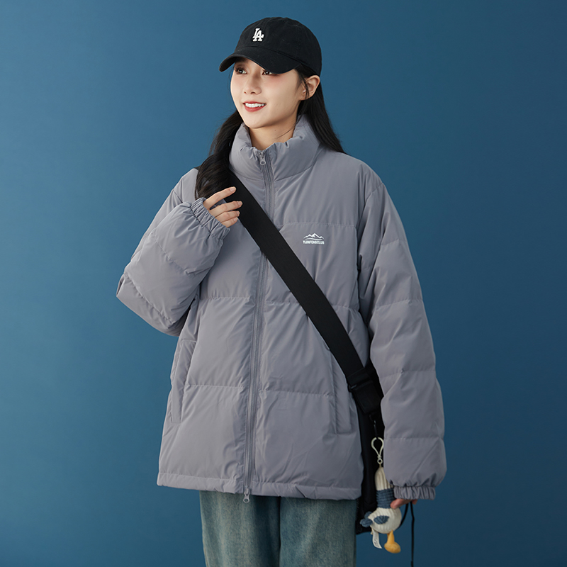 防水90绒短款立领轻薄羽绒服