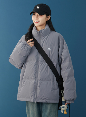短款轻薄防水羽绒服女2024冬季新款白鸭绒小个子立领轻便宽松外套