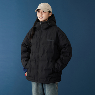 连帽宽松轻薄羽绒服女2025冬季新款不规则压印休闲短款白鸭绒外套