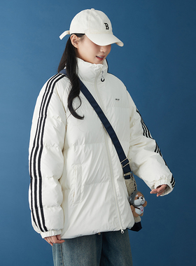 插肩袖宽松轻薄羽绒服女2024冬季新款百搭休闲立领短款白鸭绒外套