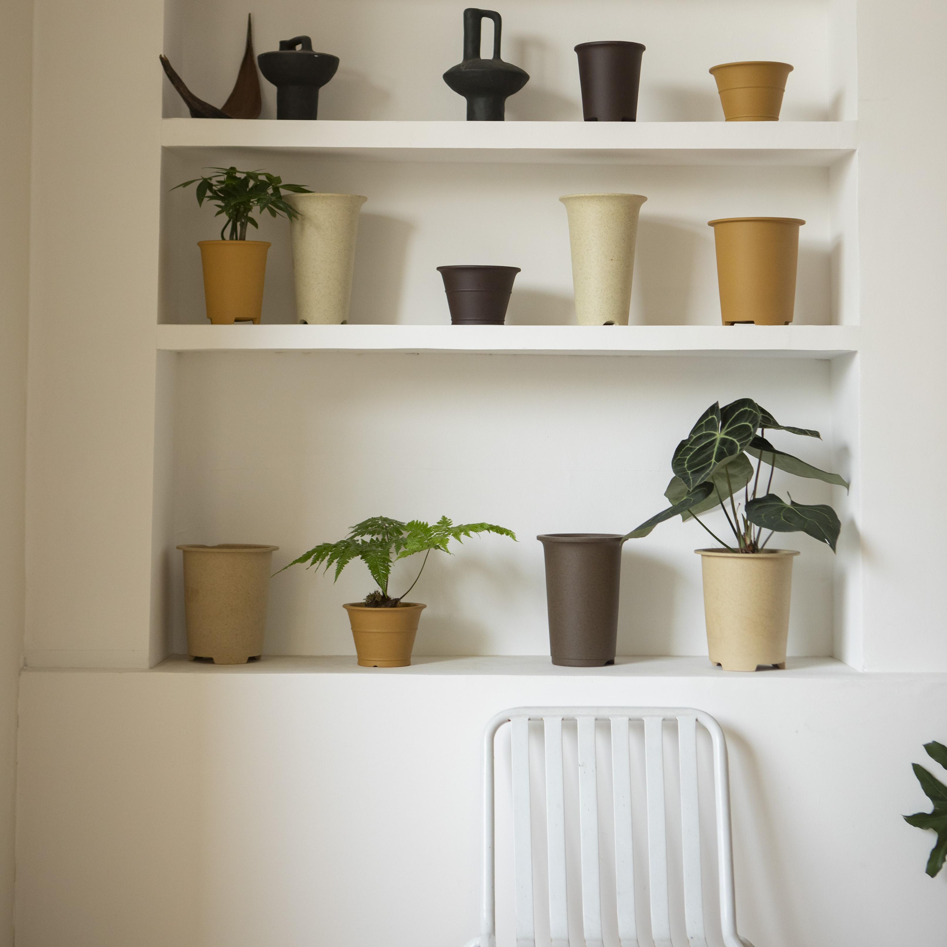 earth plant 透气陶瓷花盆饰品客厅植物盆书房展示柜样板房摆件