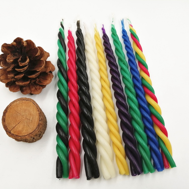 麻花辫子天然蜂蜡手作蜡烛蜜蜡