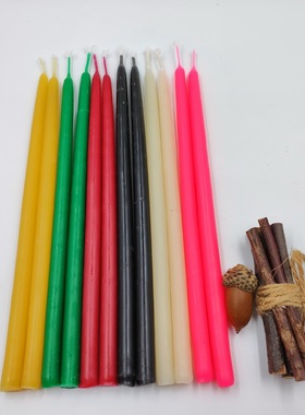Φ1.0x20cm Colour beeswax Taper candles Natural Pure Handmad