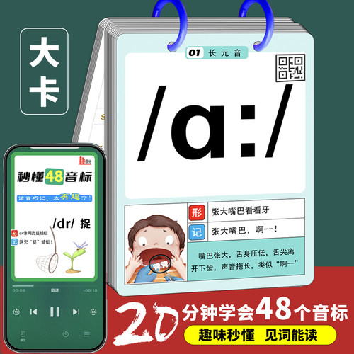 【大字版】英语48个音标教具