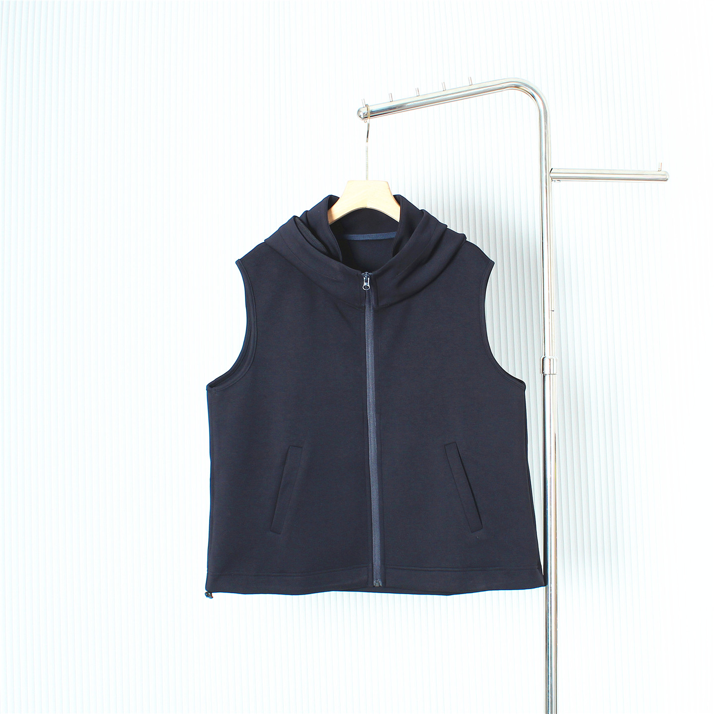 欧洲站休闲时尚连帽马甲背心