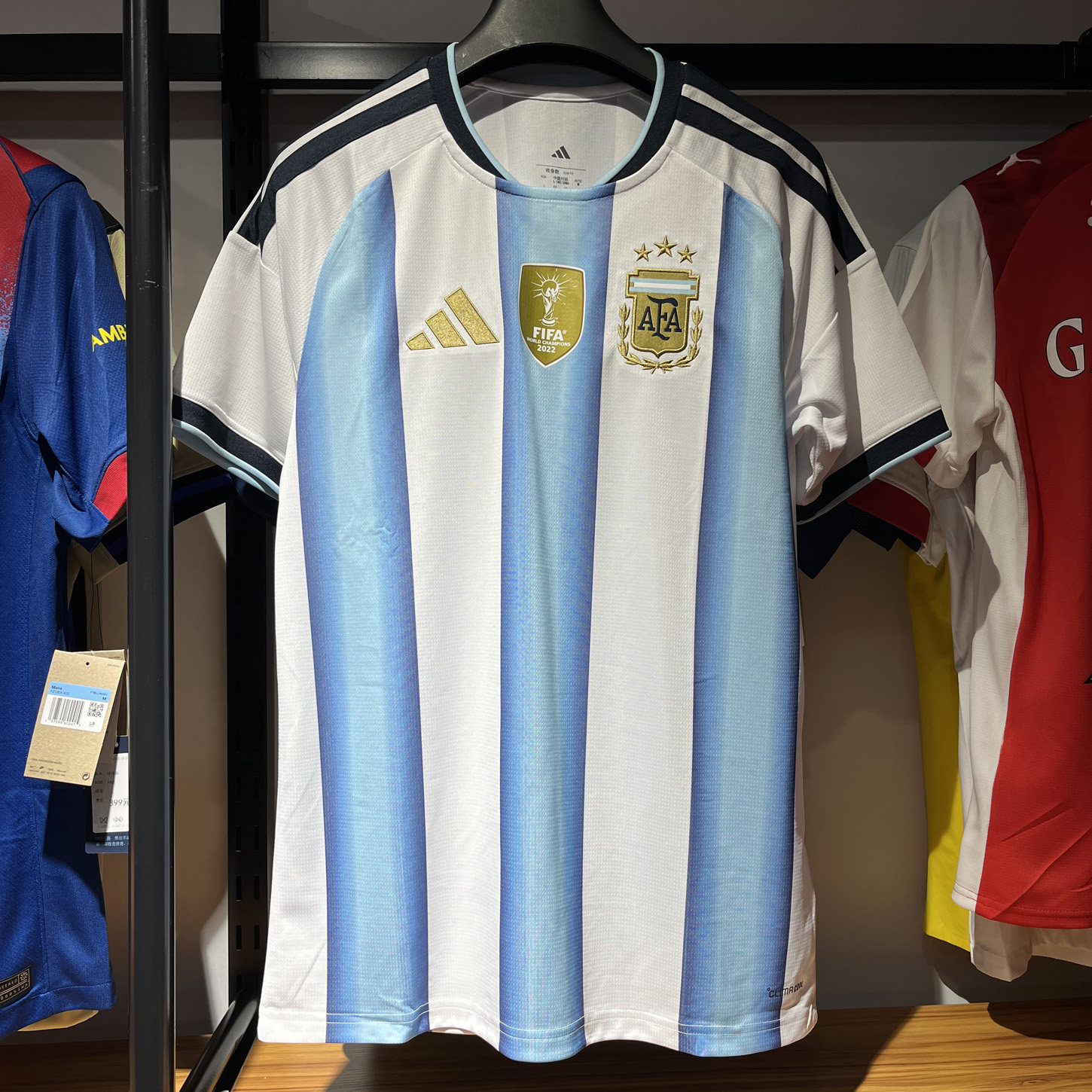 kitsbox正品26世界杯阿根廷主场短袖球迷版球衣JM8396