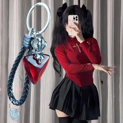 远坂凛项链红色魔法宝石挂件匙扣