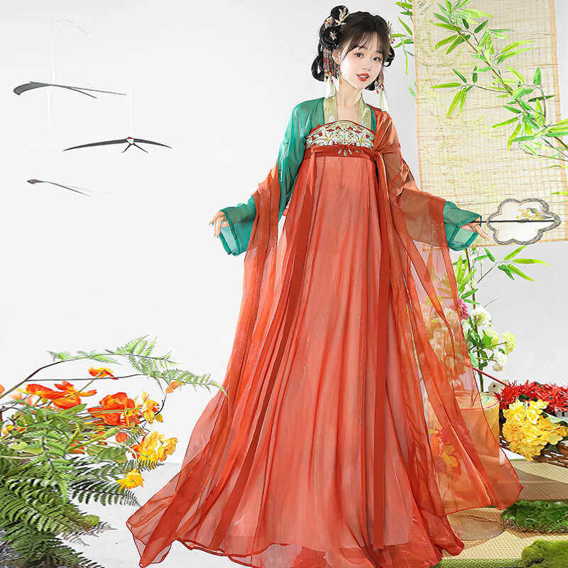 齐胸八破裙夏季汉服女