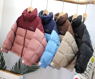 9-19唐家品牌男女童冬装新款90白鸭绒立领羽绒服中大童保暖面包服