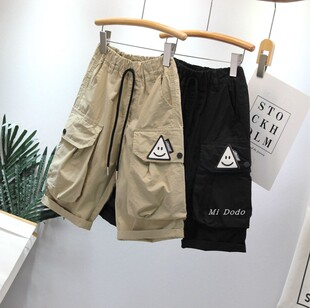 男女童夏款 品牌童装 休闲短裤 中大儿童宽松工装 潮范 五分薄裤 19码