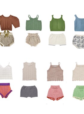 ins爆款女童吊带上衣纯棉复古上衣薄款儿童麻花宝宝夏季背心mabli