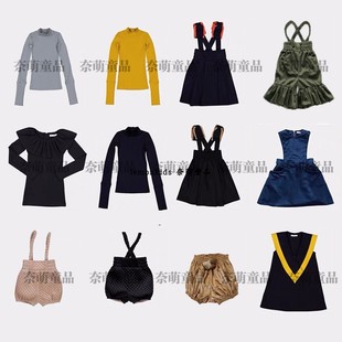 现货carbon黑色背带短裤蝴蝶结背带裙儿童气质打底衫丝绒背带裤