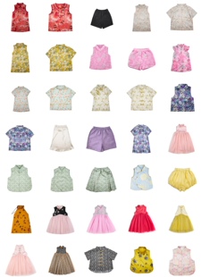 ins爆款2025夏亲子新中式国风马甲套装男女童旗袍裙汉服幼儿园宝