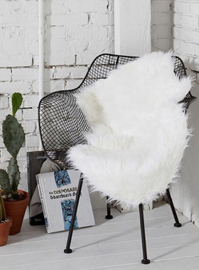 北欧仿羊毛椅子坐垫长毛绒沙发防滑垫子不掉毛地毯网红拍照飘窗垫