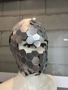 六边形镜子镜面片头套万圣节镜子头套演唱会伴舞道具表演出面具