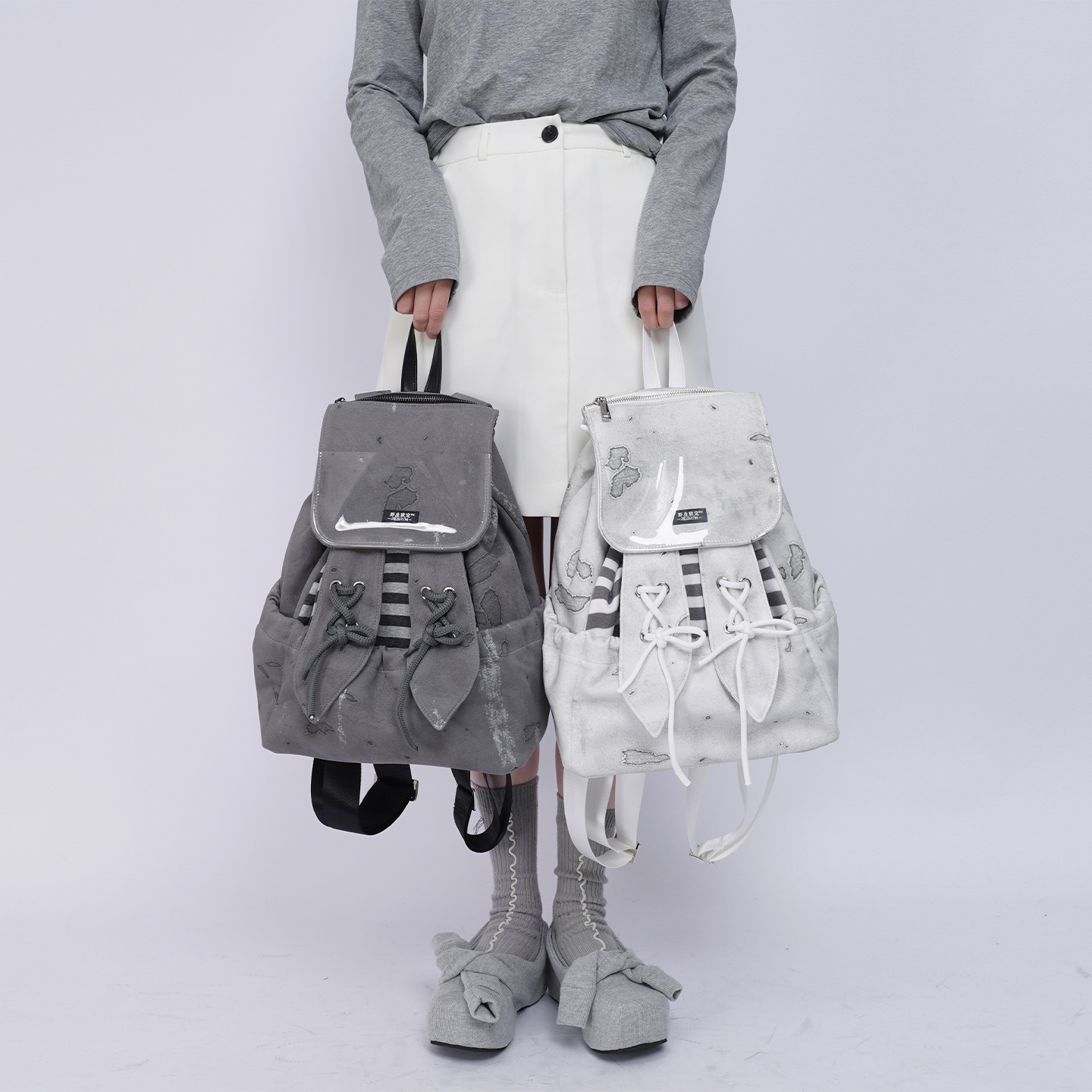 rebirth野生设定兔耳朵双肩包女2025春上课高级痛包可爱包包书包